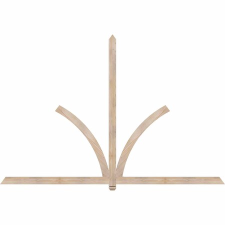 Ekena Millwork Redmond Smooth Timber Gable Bracket, Douglas Fir, 108"W x 72"H x 1 1/2"D x 3 1/2"F, 16/12 Pitch GBW108X72X0204RED00SDF